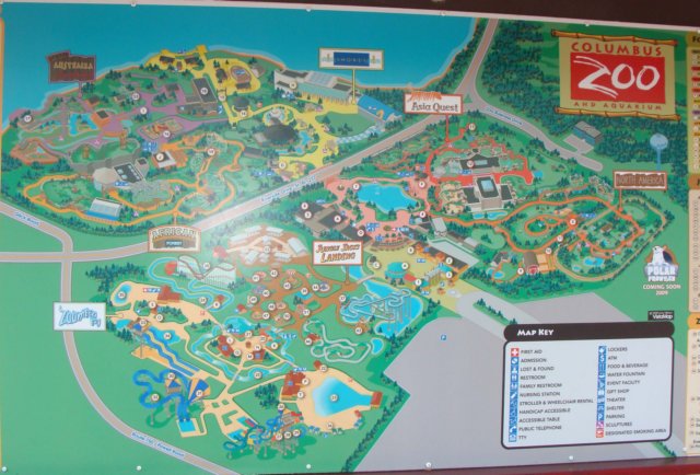 columbus zoo ohio map 1999